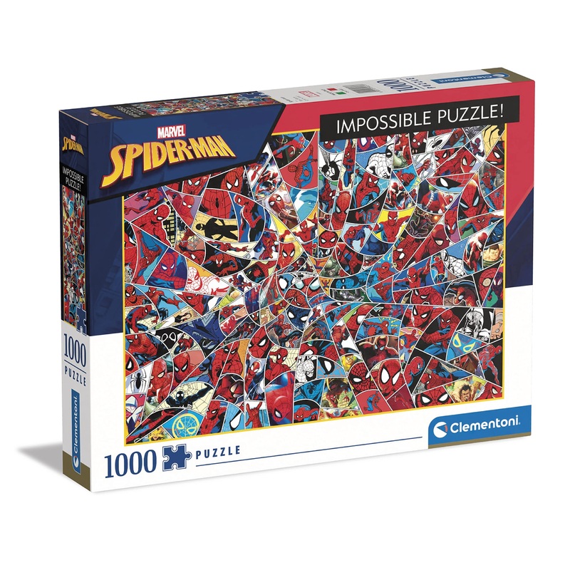 Clementoni Spider-Man Impossible Jigsaw Puzzle, Medium, 1000 Pieces, Multicolored, 39657
