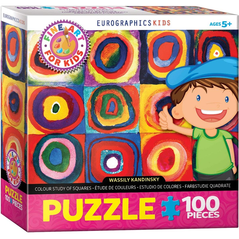 Eurographics Colour Study Of Squares By Wassily Kandinsky 100-Piece Puzzle, Multicolor