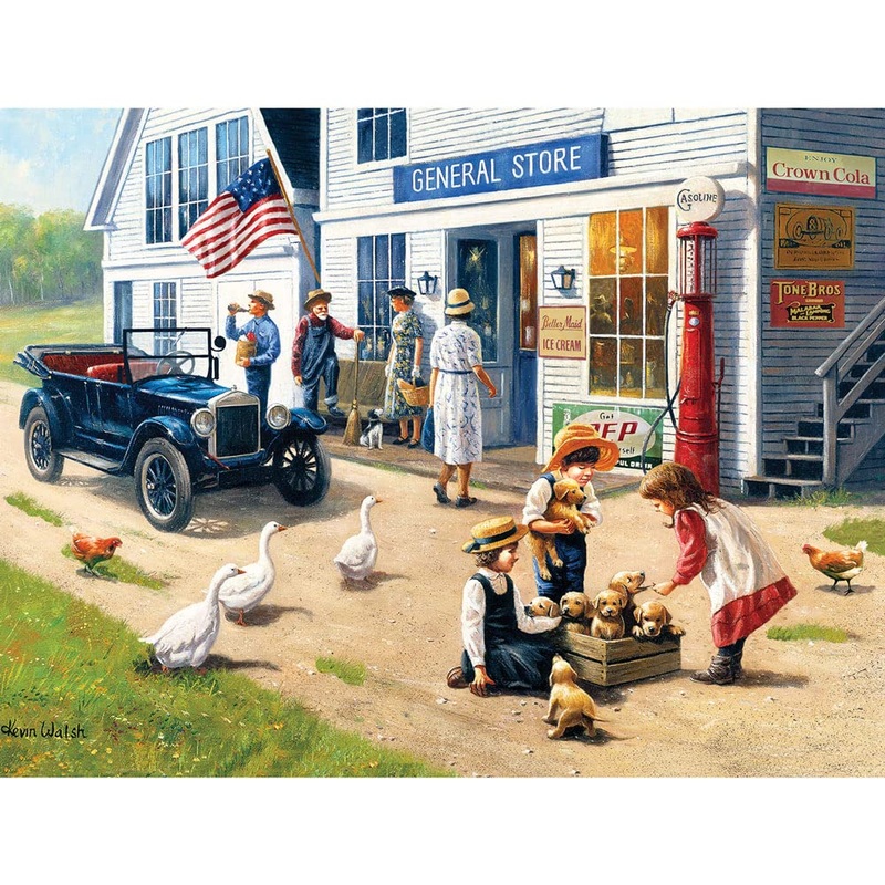 Bits And Pieces - 500 Piece Jigsaw Puzzle For Adults - 'General Store' - 500 Pc Large Piece Jigsaw By Artist Kevin Walsh - 18' X 24'