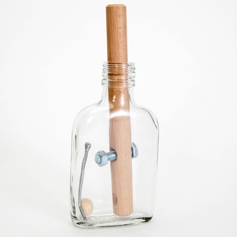 Bits And Pieces - Bottled Frustration Impossible Puzzle Bottle - Glass Bottle Brain Teaser Puzzles For Adults  Brain Game - 3' X 8' X 1-1/2'