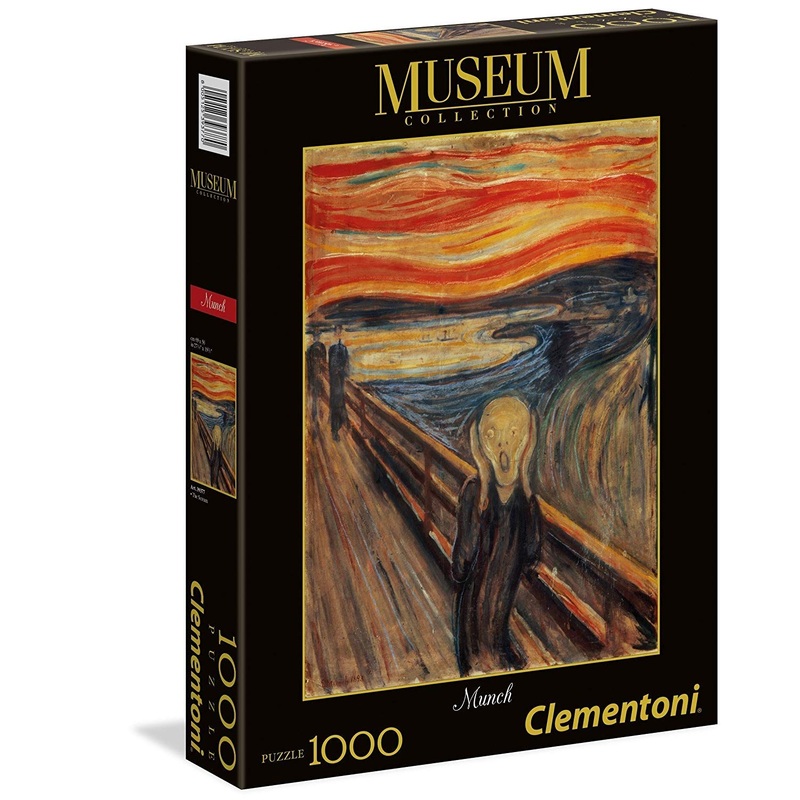 Clementoni 39377-Museum Collection Puzzle For Children And Adults-Munch: The Scream-1000 Pieces, 35 X 4 X 25 Centimetres