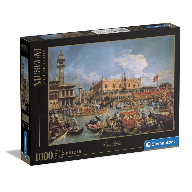 Clementoni - Museum Collection-Canaletto, Return Of Bucentaur At The Molo On Ascension Day-1000 Adult Pieces, Art, Puzzle Paintings, Famous Paintings, Made In Italy, Multicoloured, 39764