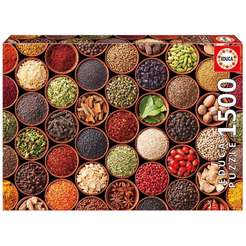Educa - Herbs And Spices - 1500 Piece Jigsaw Puzzle - Puzzle Glue Included - Completed Image Measures 33.5' X 23.5' - Ages 14+ (17666)