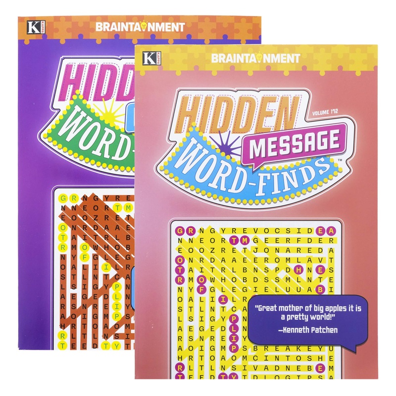 Hidden Message Word-Finds Set Of 2, Volumes May Vary (See Seller Comments For Volumes) By Kappa