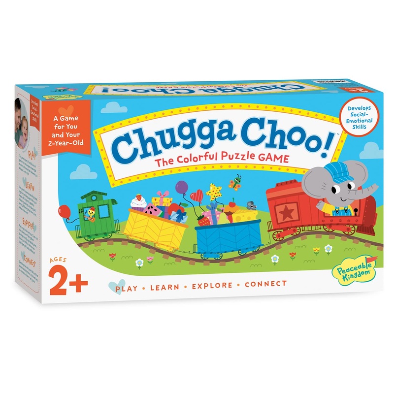 Peaceable Kingdom Games For Parents & Their 2-Year-Olds: Chugga Choo  Color-Learning Puzzle Game  32Pc Learning Game For Toddlers