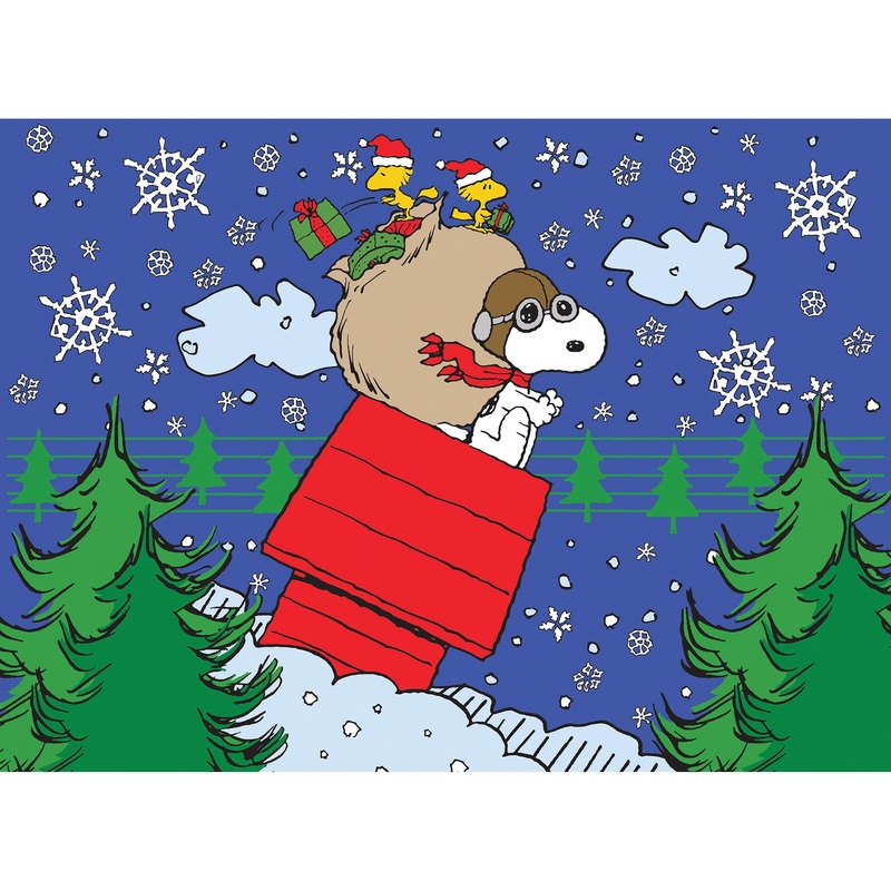 Roseart - Peanuts - Snoopy'S Christmas Delivery - 100 Piece Jigsaw Puzzle For Kids And Adults