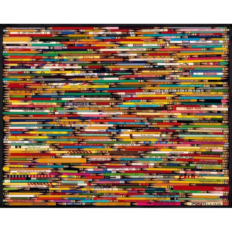 White Mountain Puzzles Pencil Collage - 1000 Piece Jigsaw Puzzle