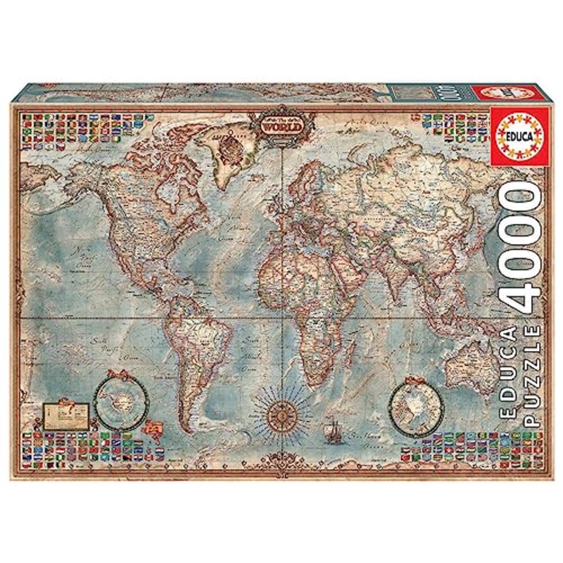 4,000 Piece Puzzle - The World Map
