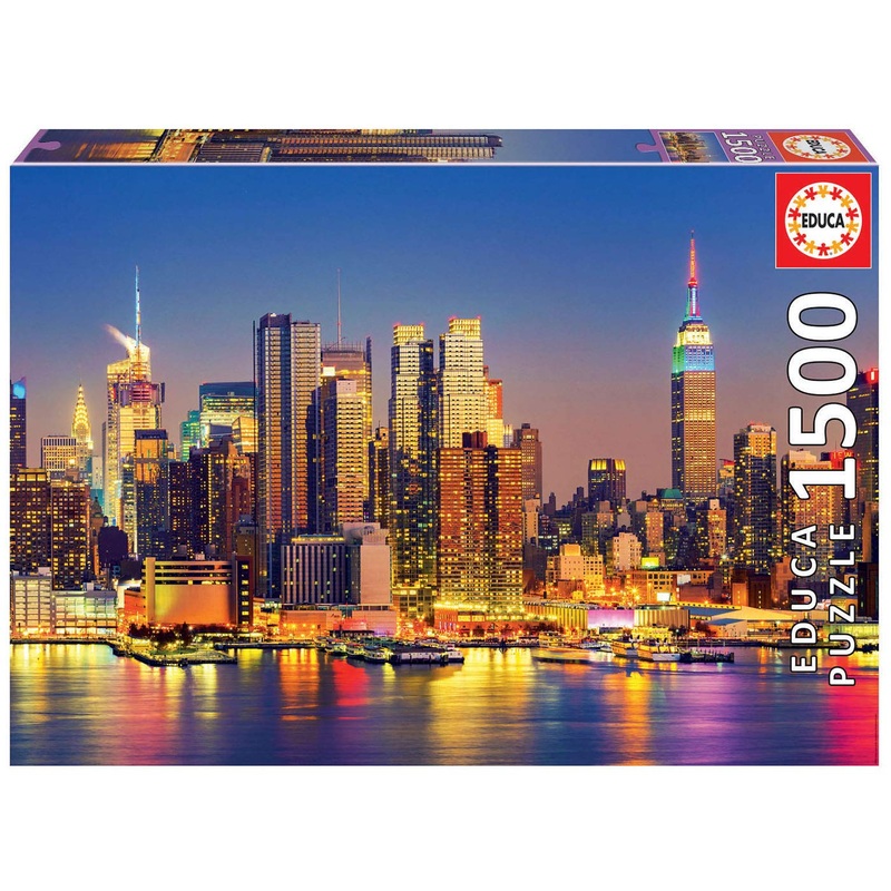Educa 18466 1,500 Pieces, Manhattan By Night, Puzzle, Multicoloured, One Size