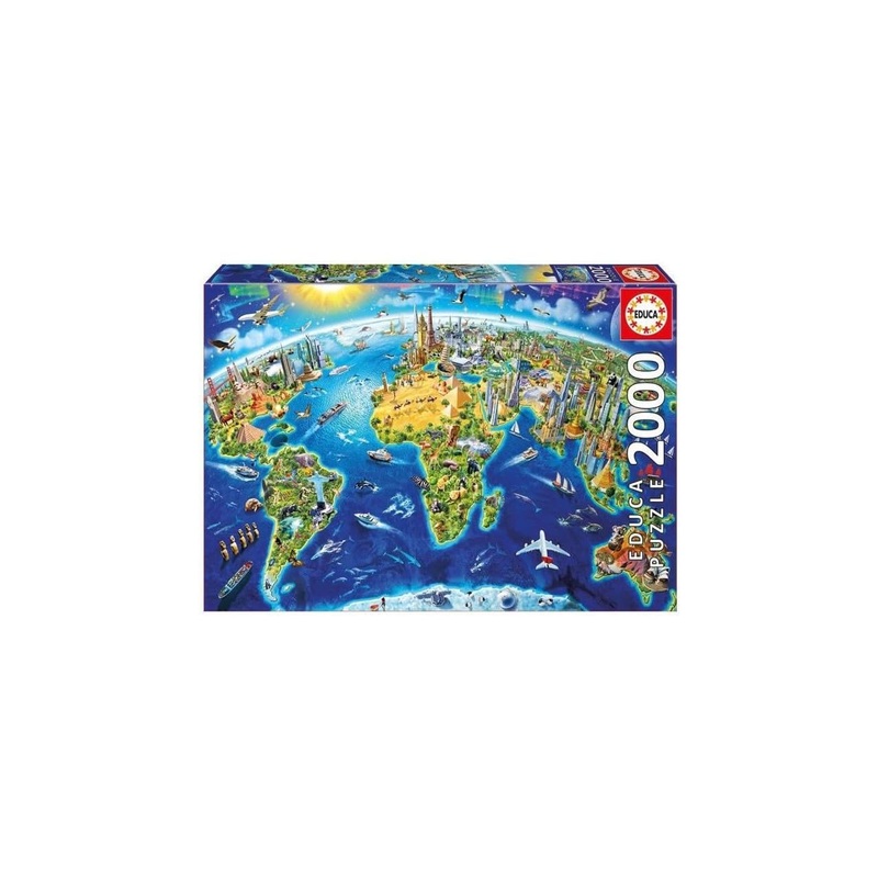 Educa 2000 World Landmarks Globe Puzzle