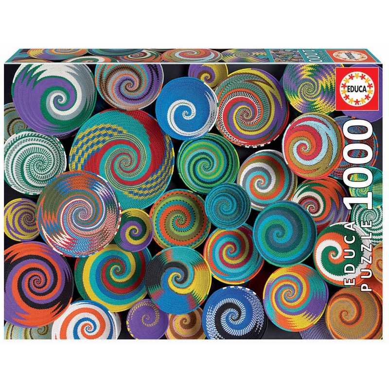 Educa - African Baskets - 1000 Piece Jigsaw Puzzle - Puzzle Glue Included - Completed Image Measures 26.8' X 18.9' - Ages 14+ (19020)