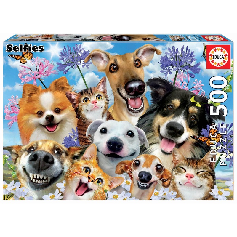 Educa Borrs 17983 Serie Selfies Fun In The Sun Selfe Educa Borras 500 Piece Jigsaw Puzzle, Multicoloured, Piezas