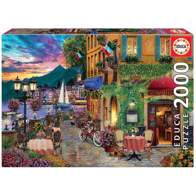Educa - Italian Fascino - 2000 Piece Jigsaw Puzzle - Puzzle Glue Included - Completed Image Measures 37.75' X 26.75' - Ages 14+ (18009)