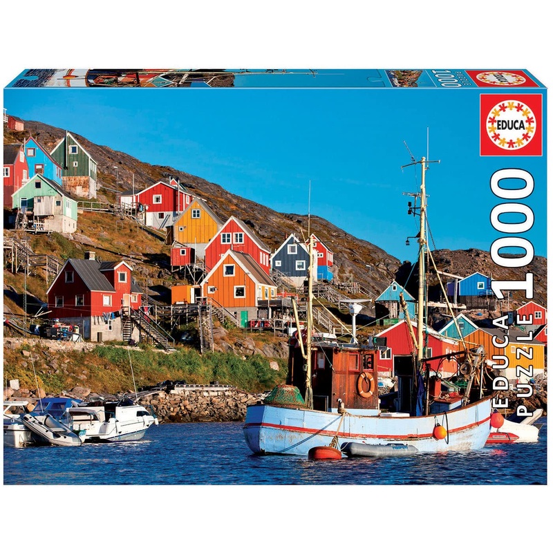 Educa - Nordic Houses - 1000 Piece Jigsaw Puzzle - Puzzle Glue Included - Completed Image Measures 26.8' X 18.9' - Ages 14+ (17745)