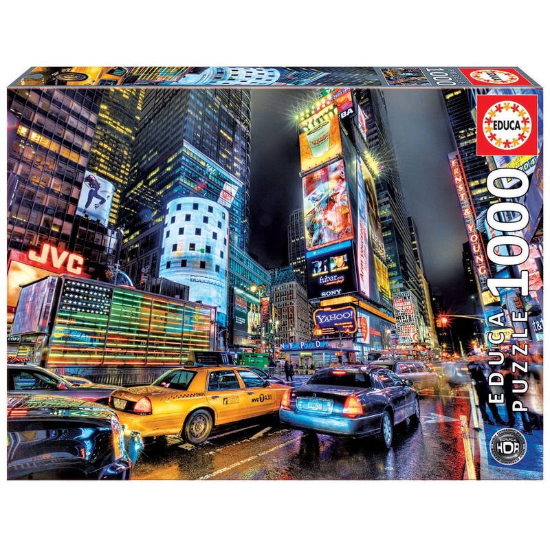 Educa Times Square New York Puzzle (1000 Piece), One Color