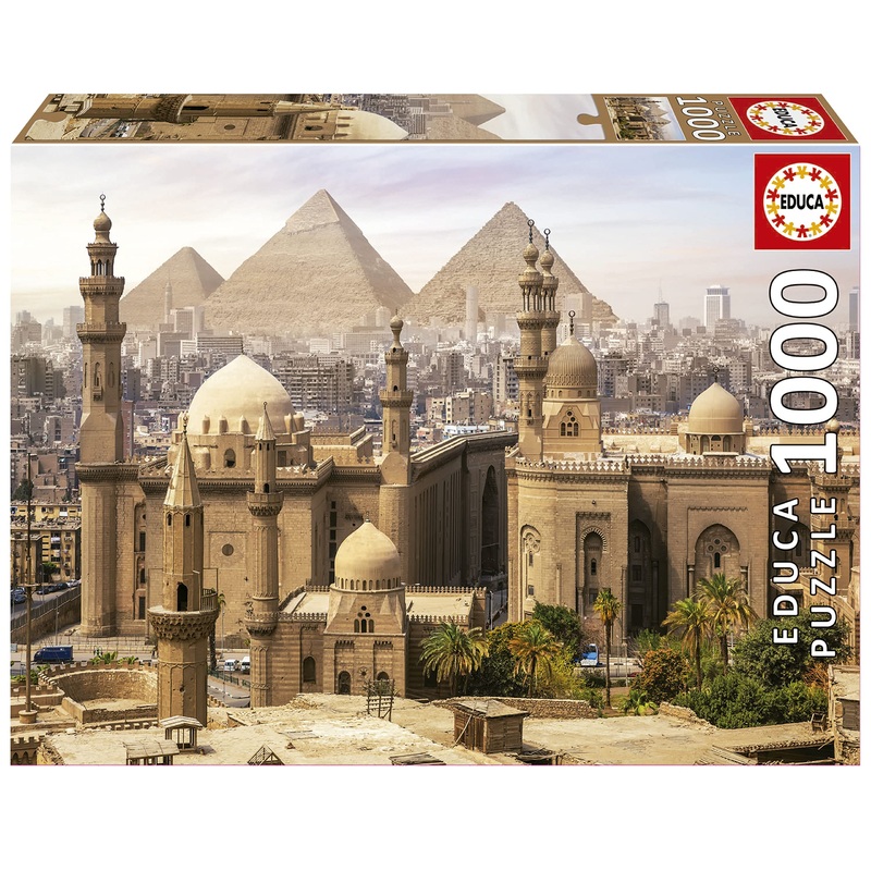 Educa - World Heritage - Cairo, Egypt - 1000 Piece Jigsaw Puzzle - Puzzle Glue Included - Completed Image Measures 26.77' X 18.9' - Ages 14+ (19611)