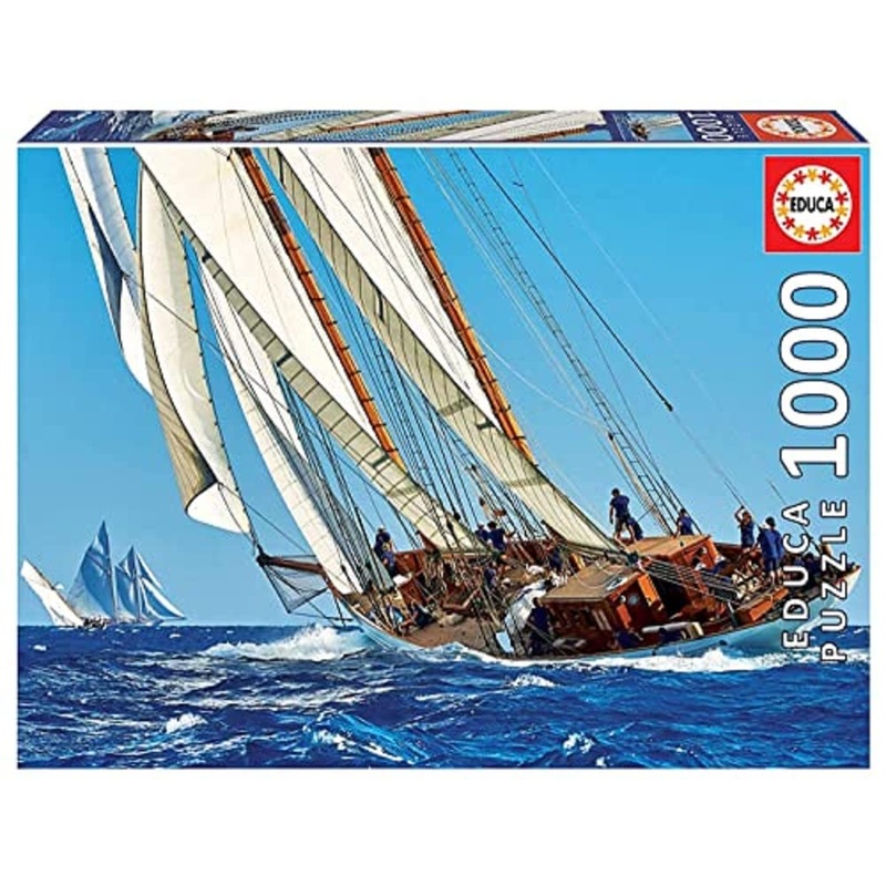 Educa - Yacht - 1000 Piece Jigsaw Puzzle - Puzzle Glue Included - Completed Image Measures 26.8' X 18.9' - Ages 14+ (18490)