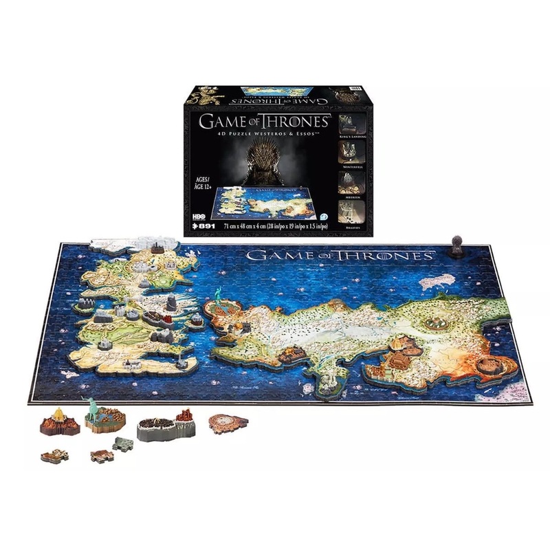 Game Of Thrones 4D Puzzle Of Westeros & Essos 891-Pieces