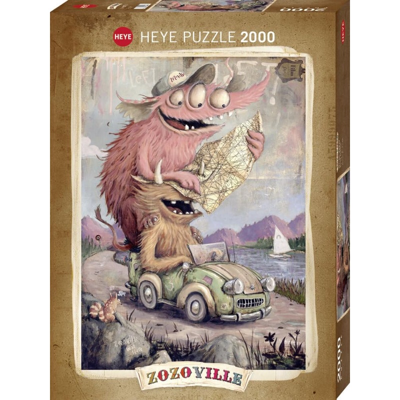 Heye Road Trippin' Zozoville 2000 Piece Jigsaw Puzzles, Multicoloured