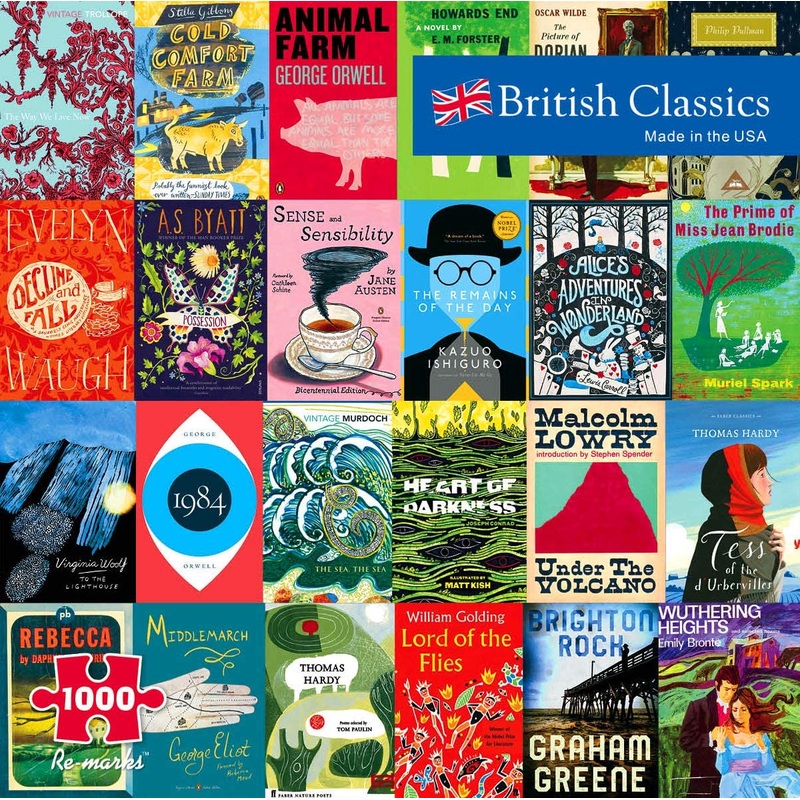 Re-Marks British Classics Literary Puzzle, 1000-Piece Jigsaw Puzzle For All Ages