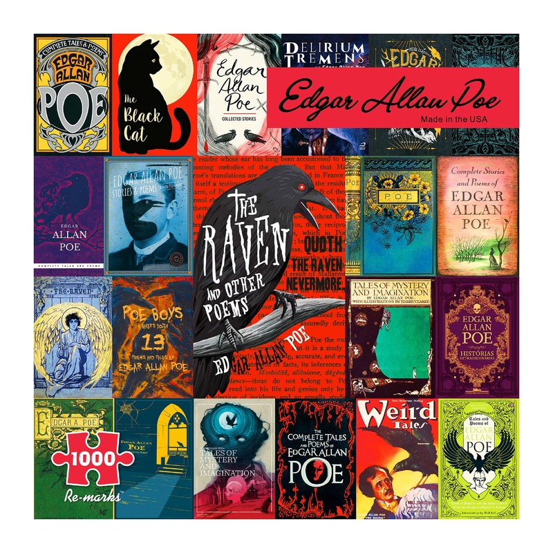 Re-Marks Edgar Allan Poe Literary Jigsaw Puzzle, Fun 1000-Piece Puzzle For All Ages