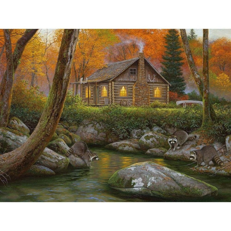 Reflective Art Weekend Retreat 550-Piece Jigsaw Puzzle Set