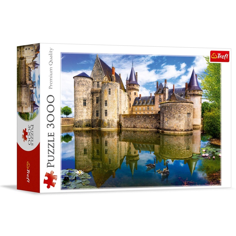 Trefl Castle In Sully-Sur-Loire, France 3000 Piece Jigsaw Puzzle Red 46'X33' Print, Diy Puzzle, Creative Fun, Classic Puzzle For Adults And Children From 15 Years Old