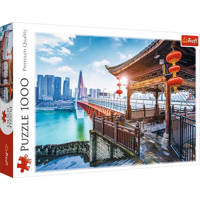 Trefl Chongqping, China 1000 Piece Jigsaw Puzzle Red 27'X19' Print, Diy Puzzle, Creative Fun, Classic Puzzle For Adults And Children From 12 Years Old