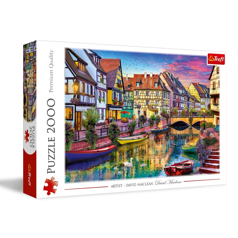 Trefl Colmar, France 2000 Piece Jigsaw Puzzle Red 38'X27' Print, Diy Puzzle, Creative Fun, Classic Puzzle For Adults And Children From 12 Years Old