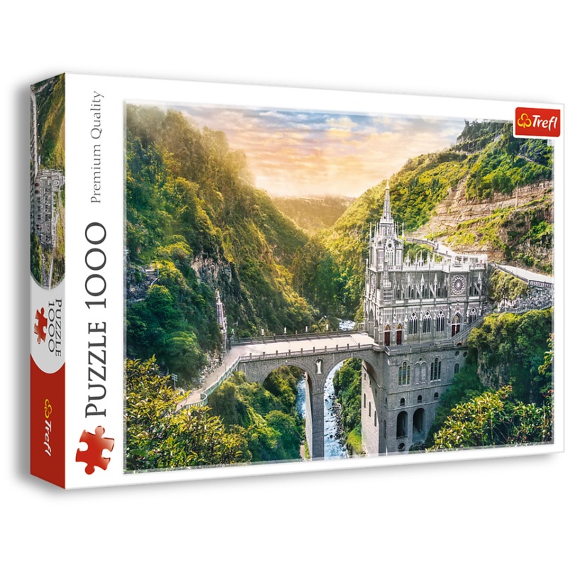 Trefl Las Lajas Sanctuary, Colombia 1000 Piece Jigsaw Puzzle Red 27'X19' Print, Diy Puzzle, Creative Fun, Classic Puzzle For Adults And Children From 12 Years Old