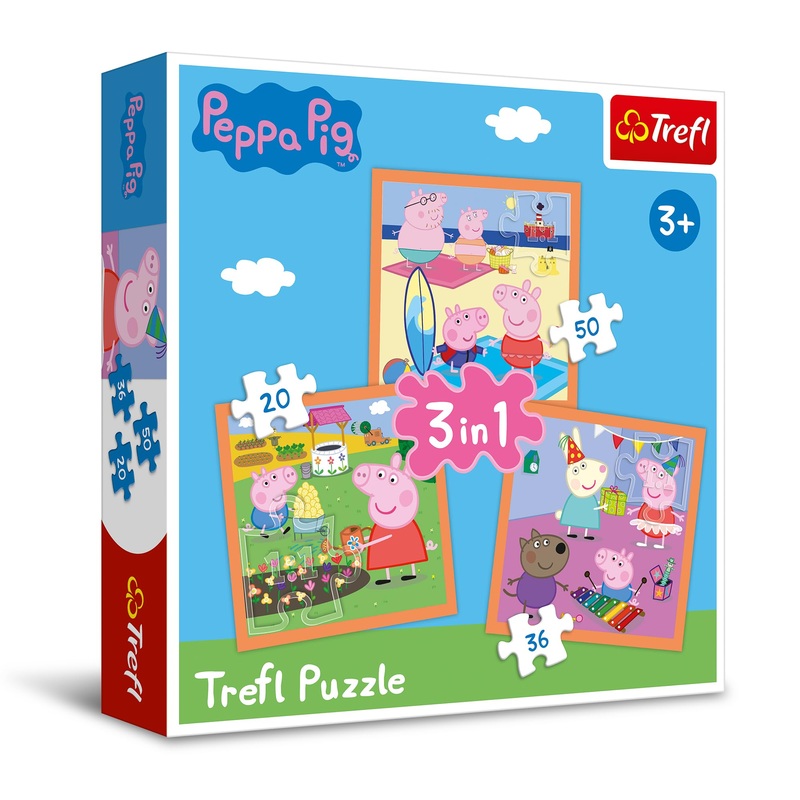 Trefl Peppa Pig 3In1 Jigsaw Puzzle Inventive Peppa Pig Print, Diy Puzzle, Creative Fun, Classic Puzzle For Adults And Children From 4 Years Old