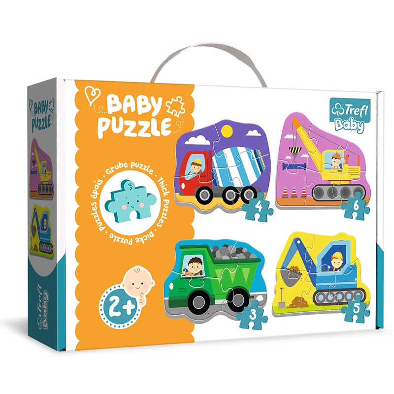 Trefl Vehicles On The Construction Site 4In1 Jigsaw Puzzle Baby Classic Diy Puzzle, Creative Fun, Classic Puzzle For Adults And Children From 2 Years Old