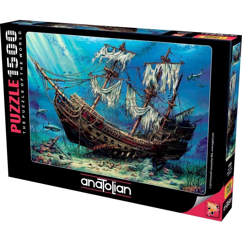 Anatolian Puzzle - Shipwreck Sea, 1500 Piece Jigsaw Puzzle, #4558 (Ana4558) Multicolor