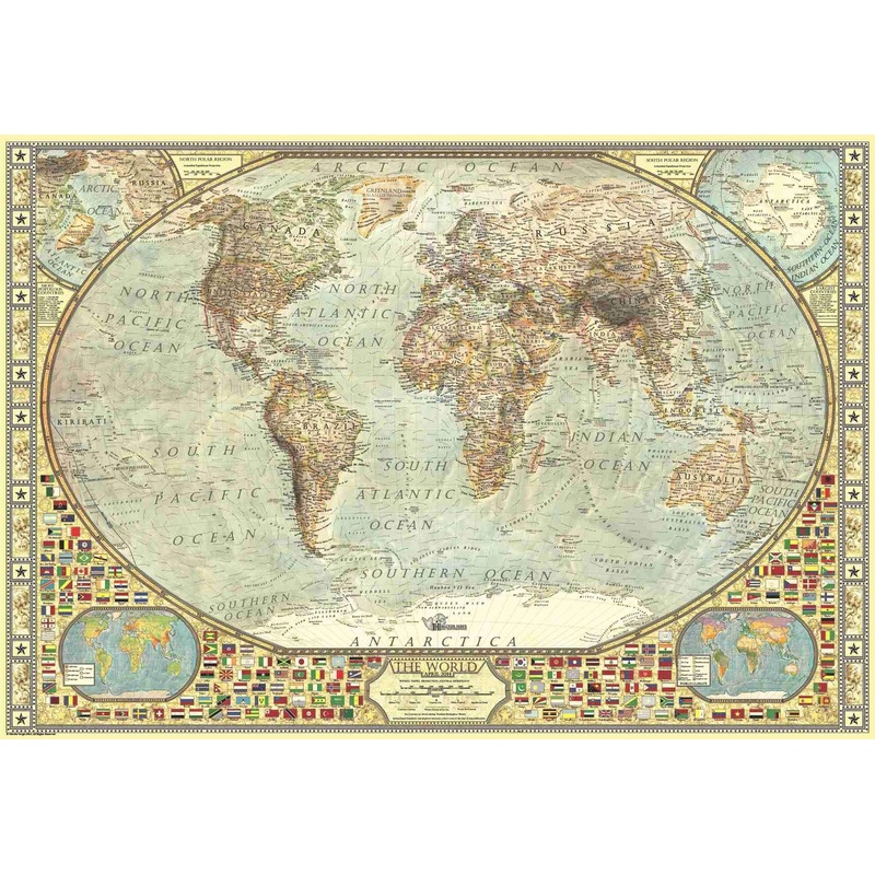 Anatolian Puzzle - World Map, 2000 Piece Jigsaw Puzzle, #3935