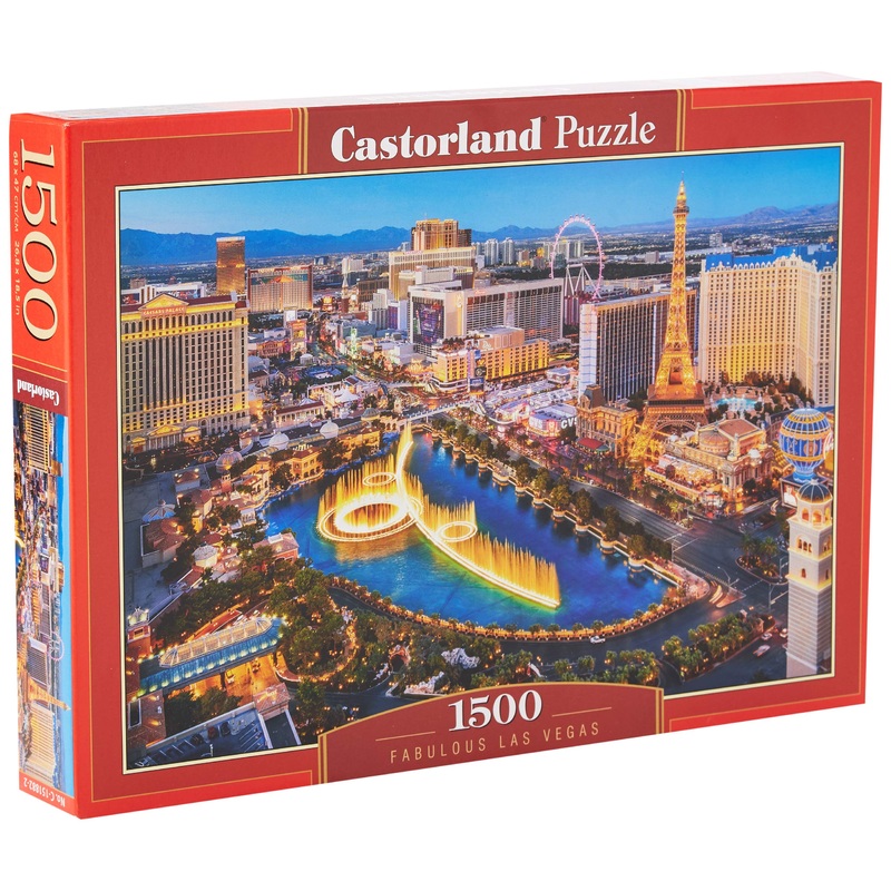 Castorland 1500 Piece Jigsaw Puzzles, Fabulous Las Vegas, Usa, Adult Puzzles, Castorland C-151882-2