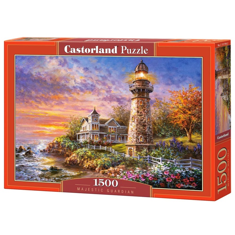 Castorland 1500 Piece Jigsaw Puzzles, Majestic Guardian, Lighthouse, Seaview, Seashore, Adult Puzzles, Castorland C-151790-2
