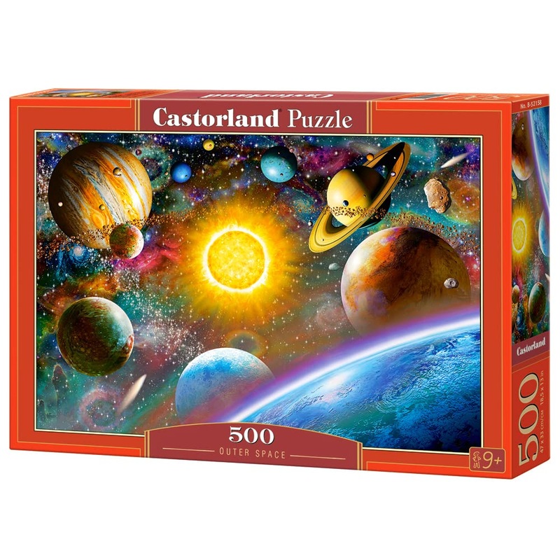 Castorland 500 Piece Jigsaw Puzzle, Outer Space, Solar System Puzzle With Comets, Asteroids And Galaxies, Universe, Adult Puzzles, B-52158