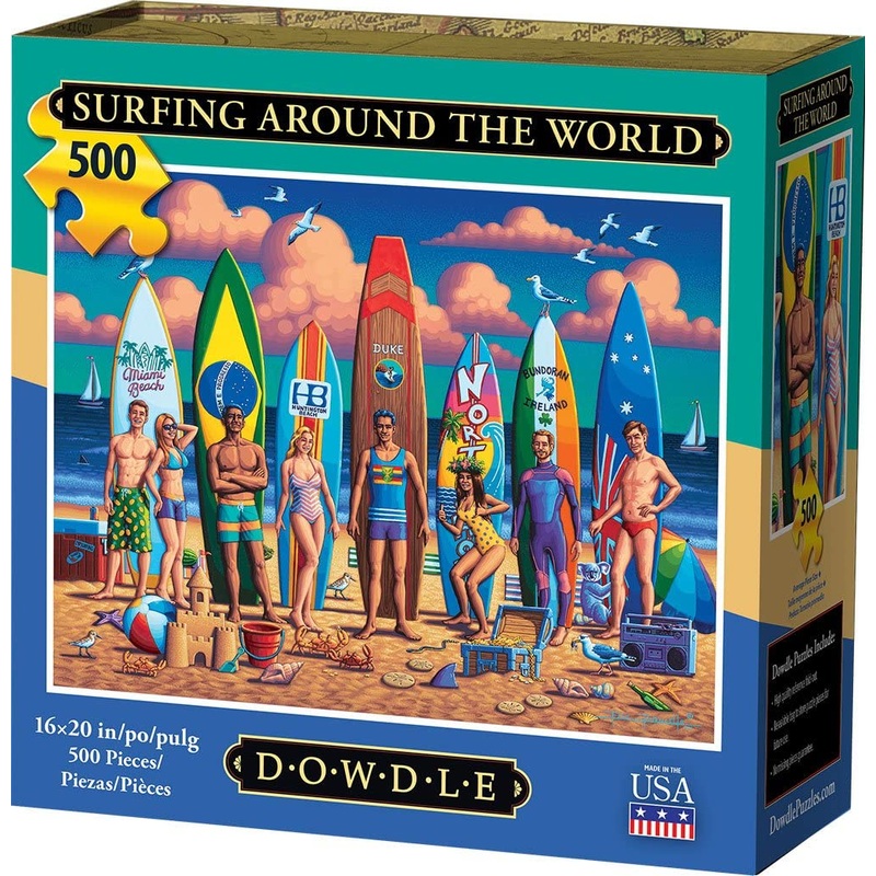 Dowdle Jigsaw Puzzle - Surfing Around The World - 500 Piece