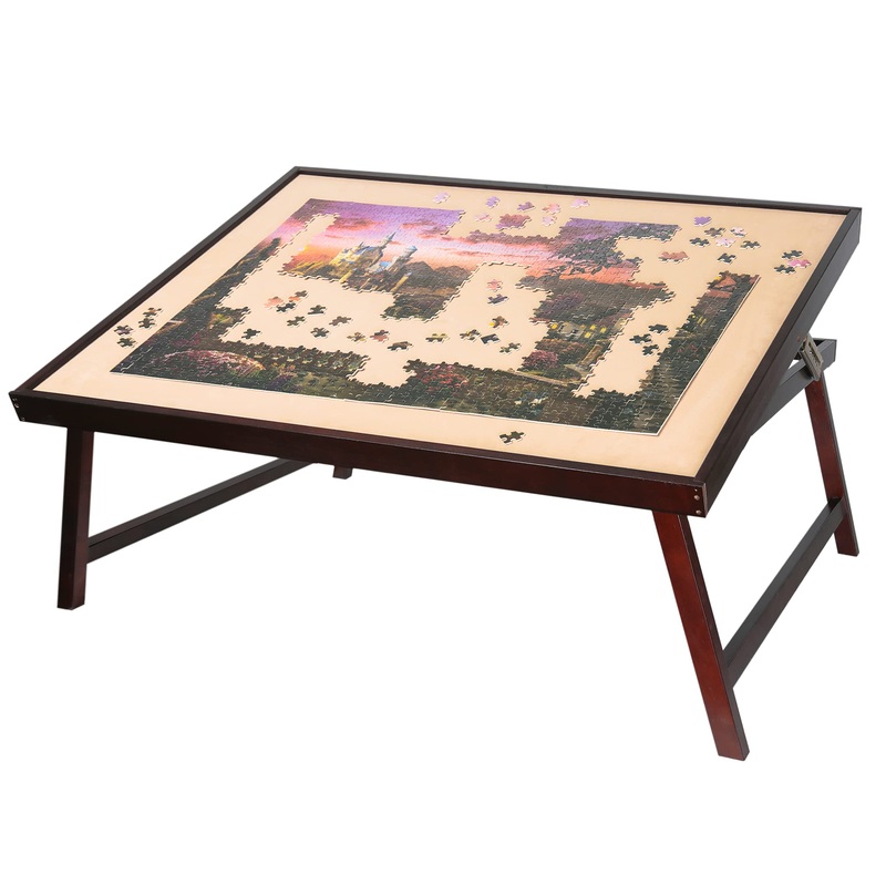 Lavievert 1500 Piece Tilting Puzzle Table With Folding Legs, Adjustable Puzzle Board Easel With Non-Slip Tabletop, Large Portable Wooden Jigsaw Puzzle Table Puzzle Storage For Adults & Teens