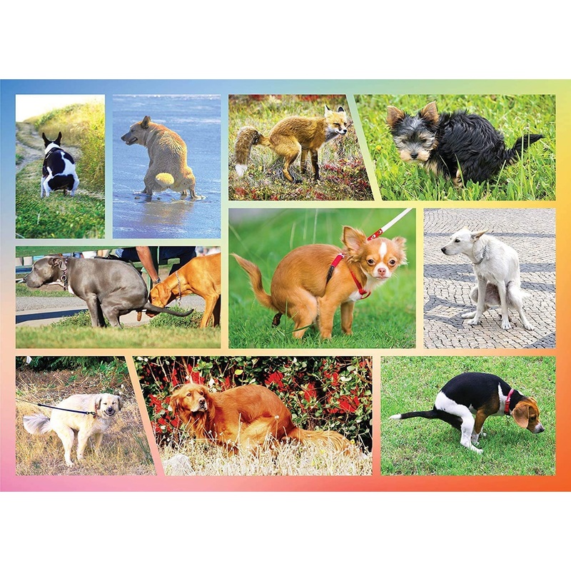 Pooping Dogs 1000-Piece Puzzle For Adults - Funny Pooping Puppies Jigsaw Puzzle Gag Gift For Dog Lovers & Puppy Owners (1000 Pieces)