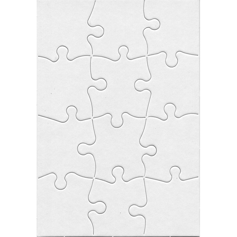 100 Blank Jigsaw Puzzles  5.5 X 8 Inch, 12 Pieces Each  Hygloss Dyi Party Invites, Perfect For Decorating, Kids' Activities, Arts & Crafts Or Party Favors - Puzzle Pieces To Draw On For Crafts
