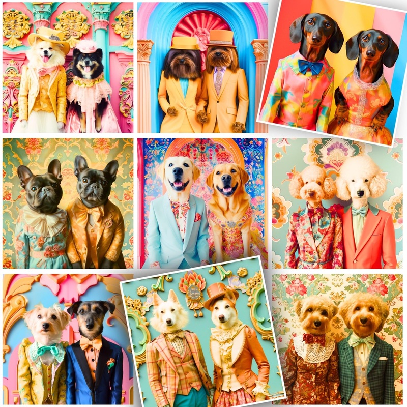 Dapper Dogs 500-Piece Puzzle, Square - Well-Dressed Dog Jigsaw Puzzle, Fun For Adults, Teens & Family, Pooches & Puppies In Suits And Dresses (500 Pieces, Square)