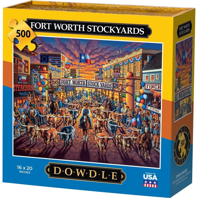 Dowdle Jigsaw Puzzle - Fort Worth Stockyards - 500 Piece