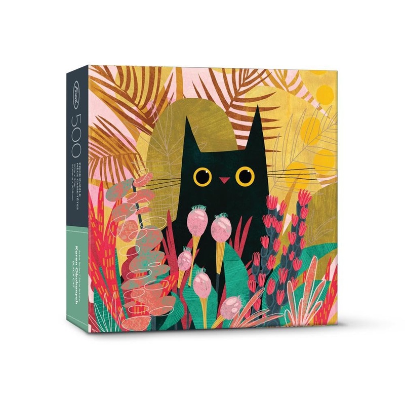 Fred Black Cat By Karen Obuhanych, 500 Piece Puzzle (5274227)
