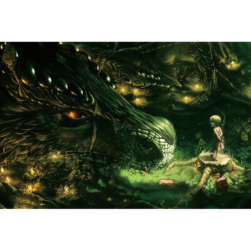 Ingooood- Jigsaw Puzzle 1000 Pieces- Fantasy Series- Anime Dragon_ Ig-0443 Entertainment Wooden Puzzles Toys