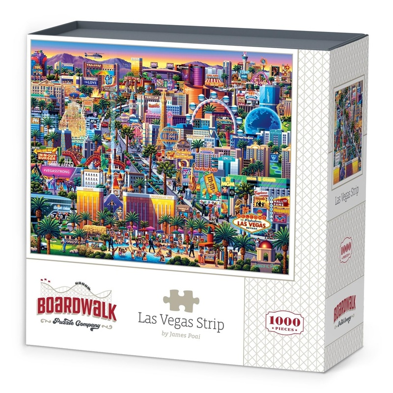 Las Vegas Strip By Boardwalk - 1000 Piece Jigsaw Puzzle For Adults, Made In Usa
