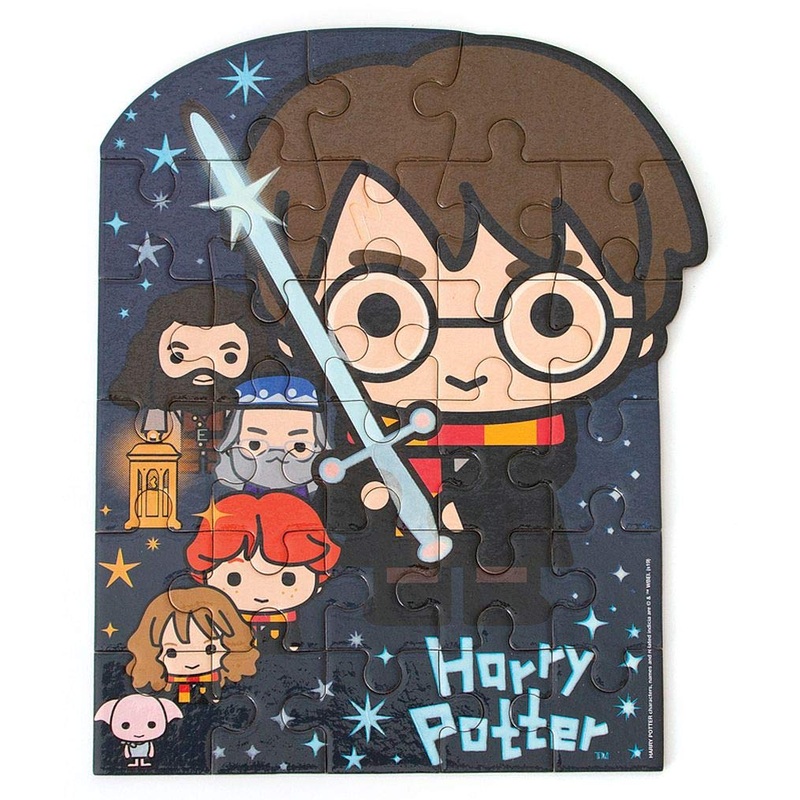 Playhouse Glow In The Dark Harry Potter Chibi 28-Piece Die-Cut Shaped Mini Puzzle For Kids