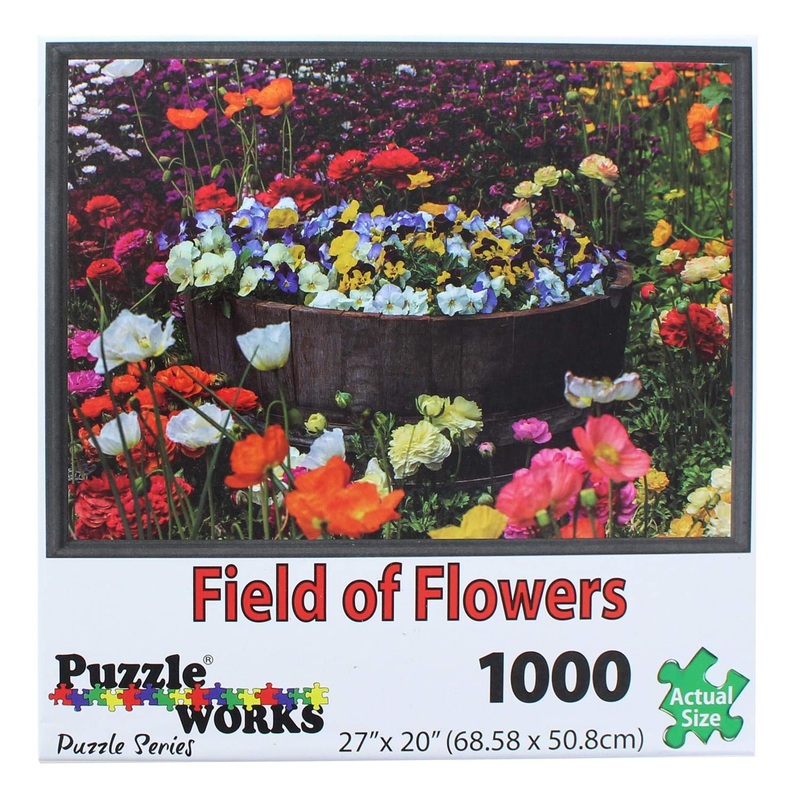 Field Of Flowers Puzzle 1000 Pieces 27' X 20' Inch