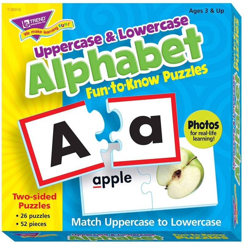 Fun To Know Puzzles Uppercase & Learning Materials Lowercase Alphabet Puzzles T-36010 Trend Enterprises Inc.