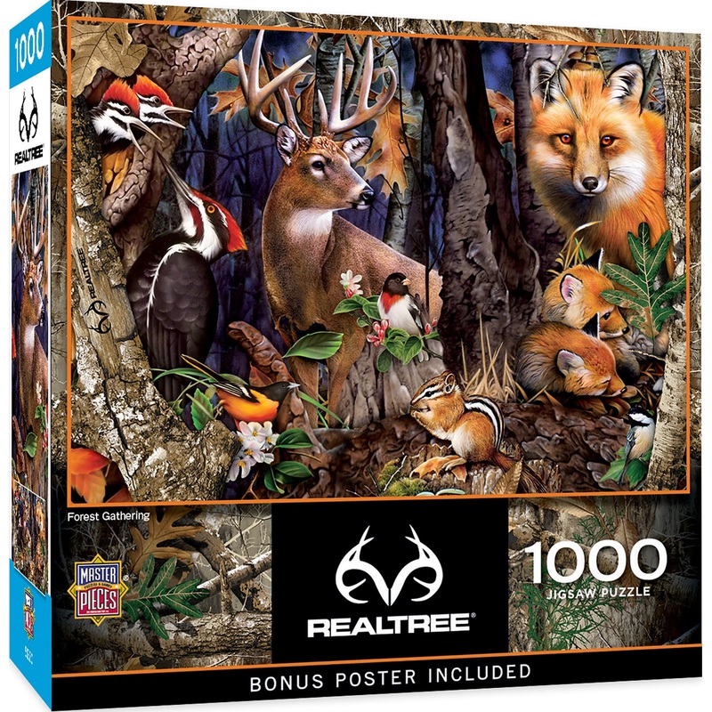 Masterpieces 1000 Piece Jigsaw Puzzle For Adults, Family, Or Youth - Forest Gathering - 19.25'X26.75'